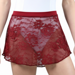 Pull-On High Low Skirt Ruby front view