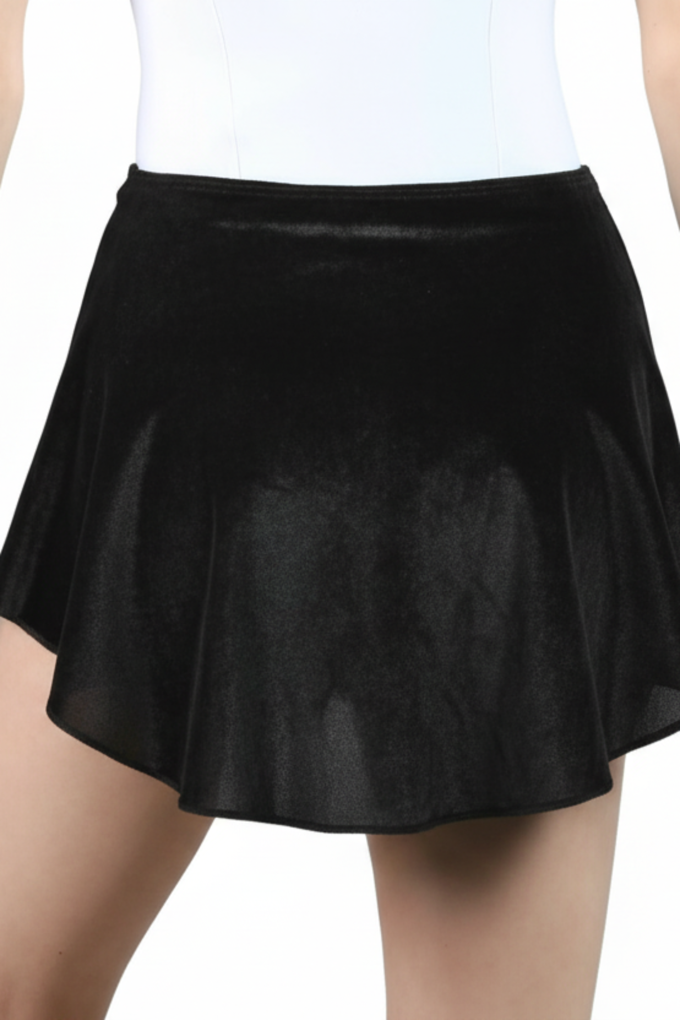 Pull-On High Low Skirt Black back view