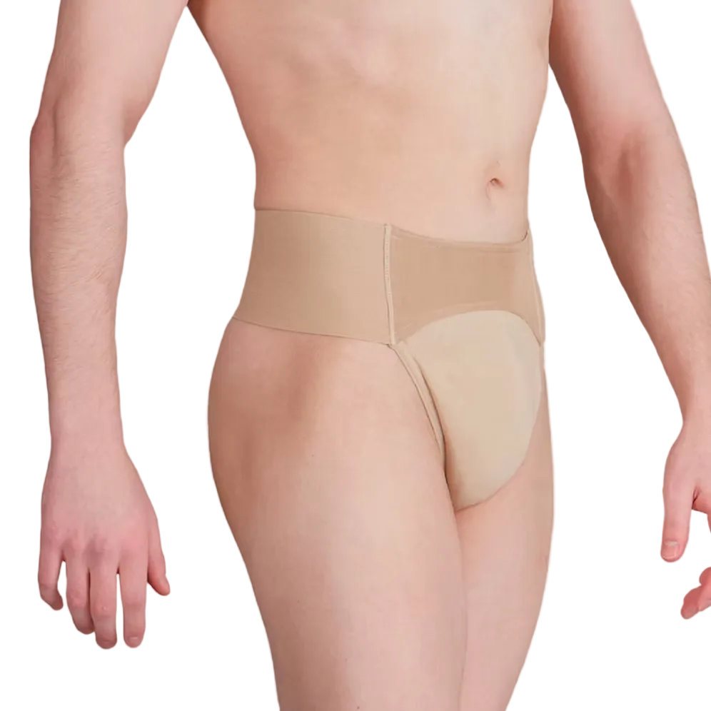 Quilted Dance Belt Nude front view