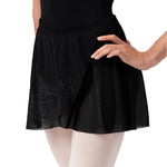 Embroidered Skirt Black front view