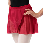 Embroidered Skirt Scarlet front view