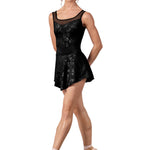 Selena Floral Skirt Black front view