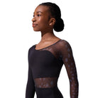 Rainforest Leotard Black front view