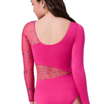 Rainforest Leotard Fuchsia Purple back view