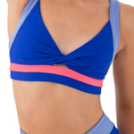 Revolve Crop Top Cobalt front view