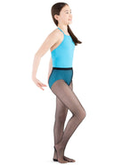 Rhinestone Fishnet Tight Black side view