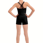 Rib Waistband Shorts Black back view