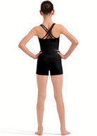 Rib Waistband Shorts Black back view