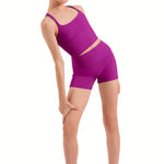 Rib Waistband Shorts Velvet Orchid front view
