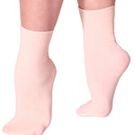 Ribbed Sock Ballet Pink side view
