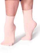 Ribbed Sock Ballet Pink side view
