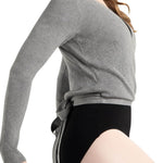 Ribbed Sweater Heather Gray side view