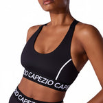 Rise Up Bra Top Black front view