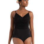 Rose Camisole Leotard Black front view