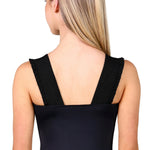 Ruffle Tank Leotard Black back view
