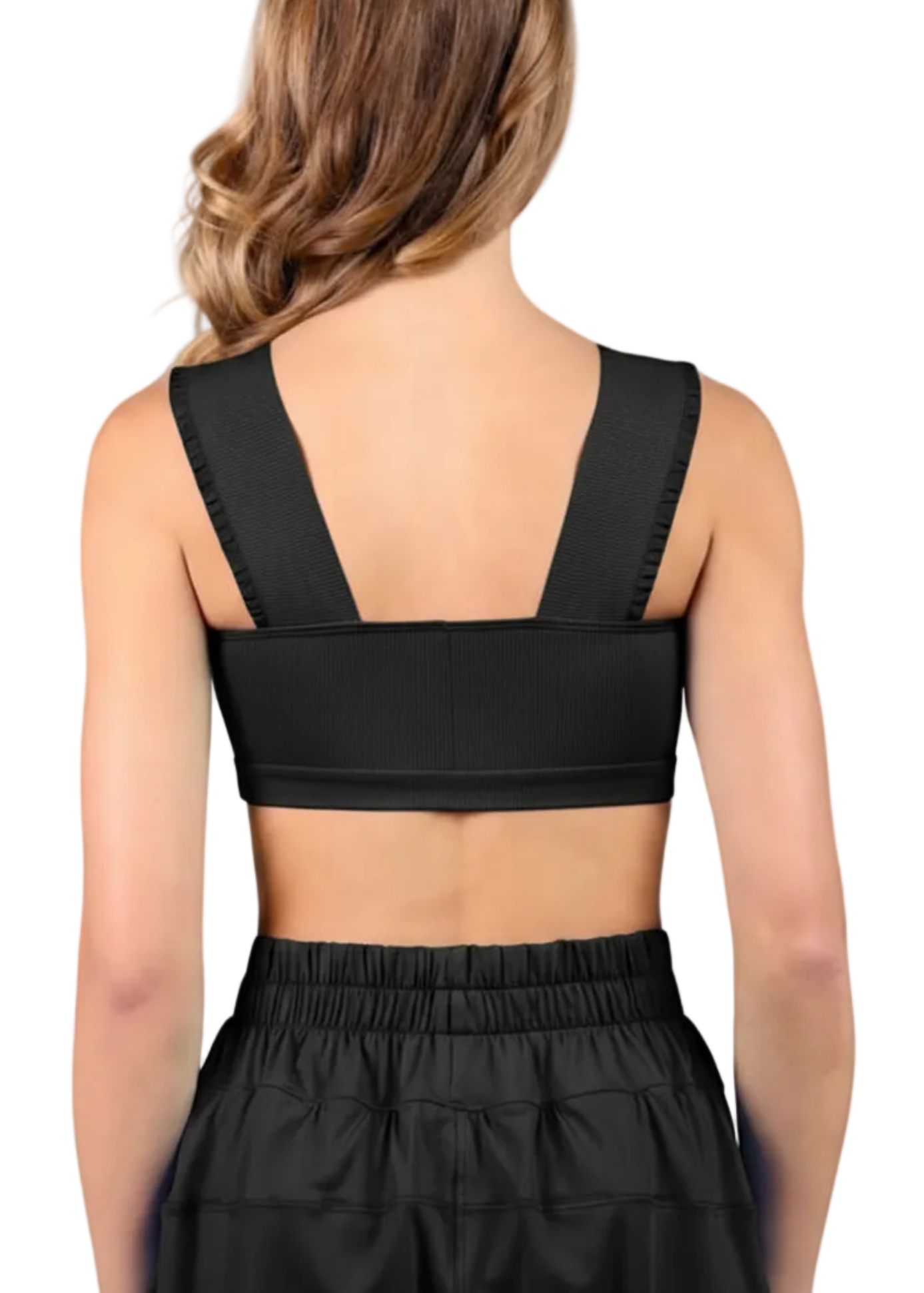 Ruffle Strap Crop Top