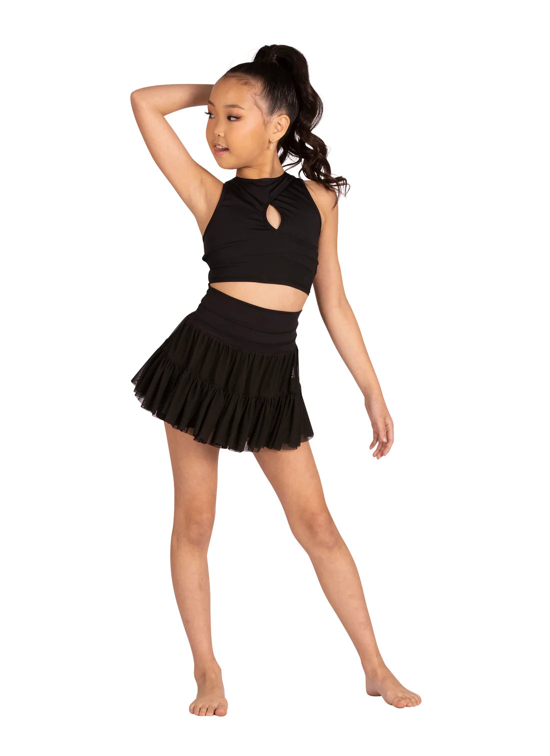 Ryder Skort Black front view