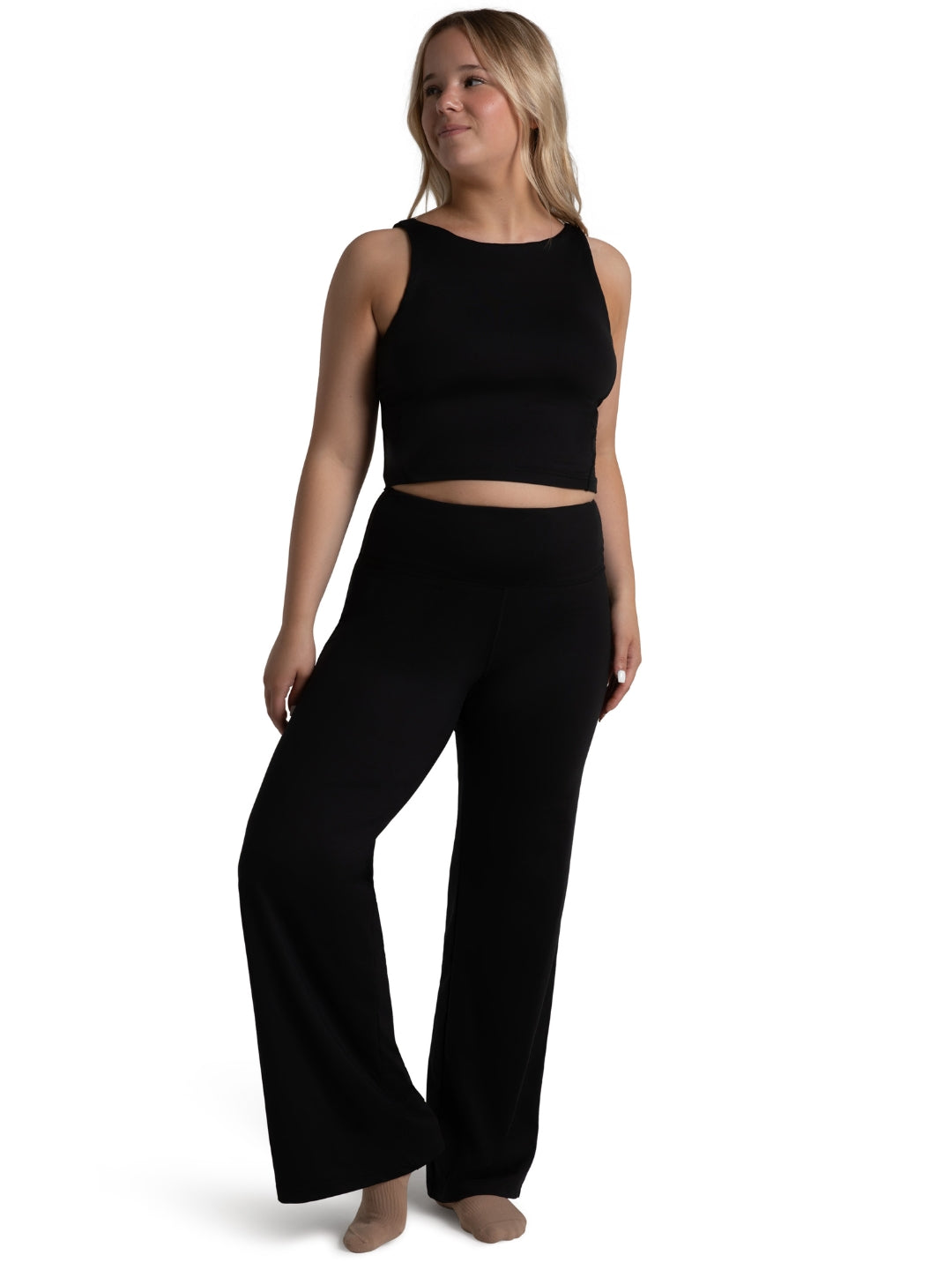 High Neck Top black back view