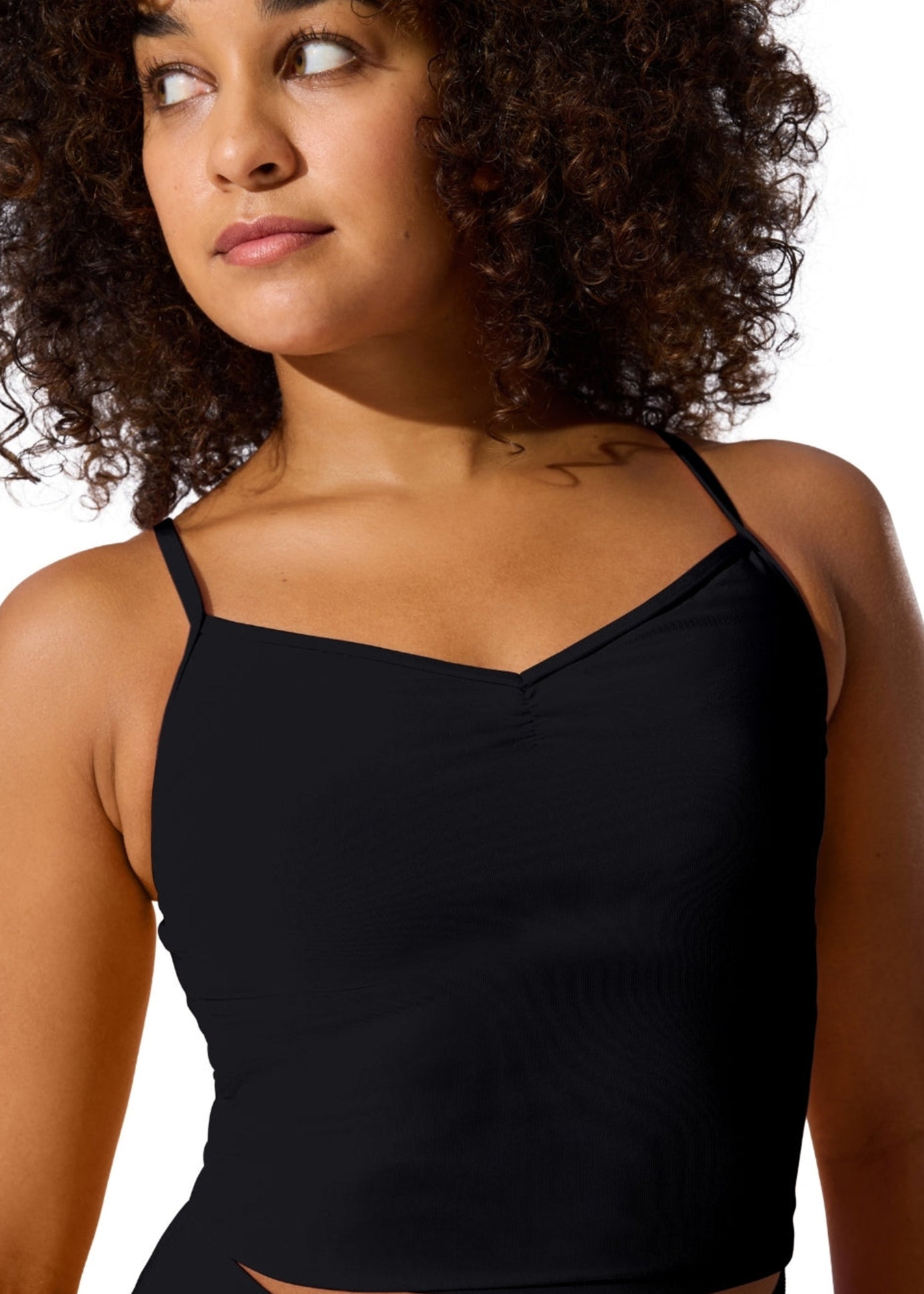 Ballerina Pinch Camisole Black front view