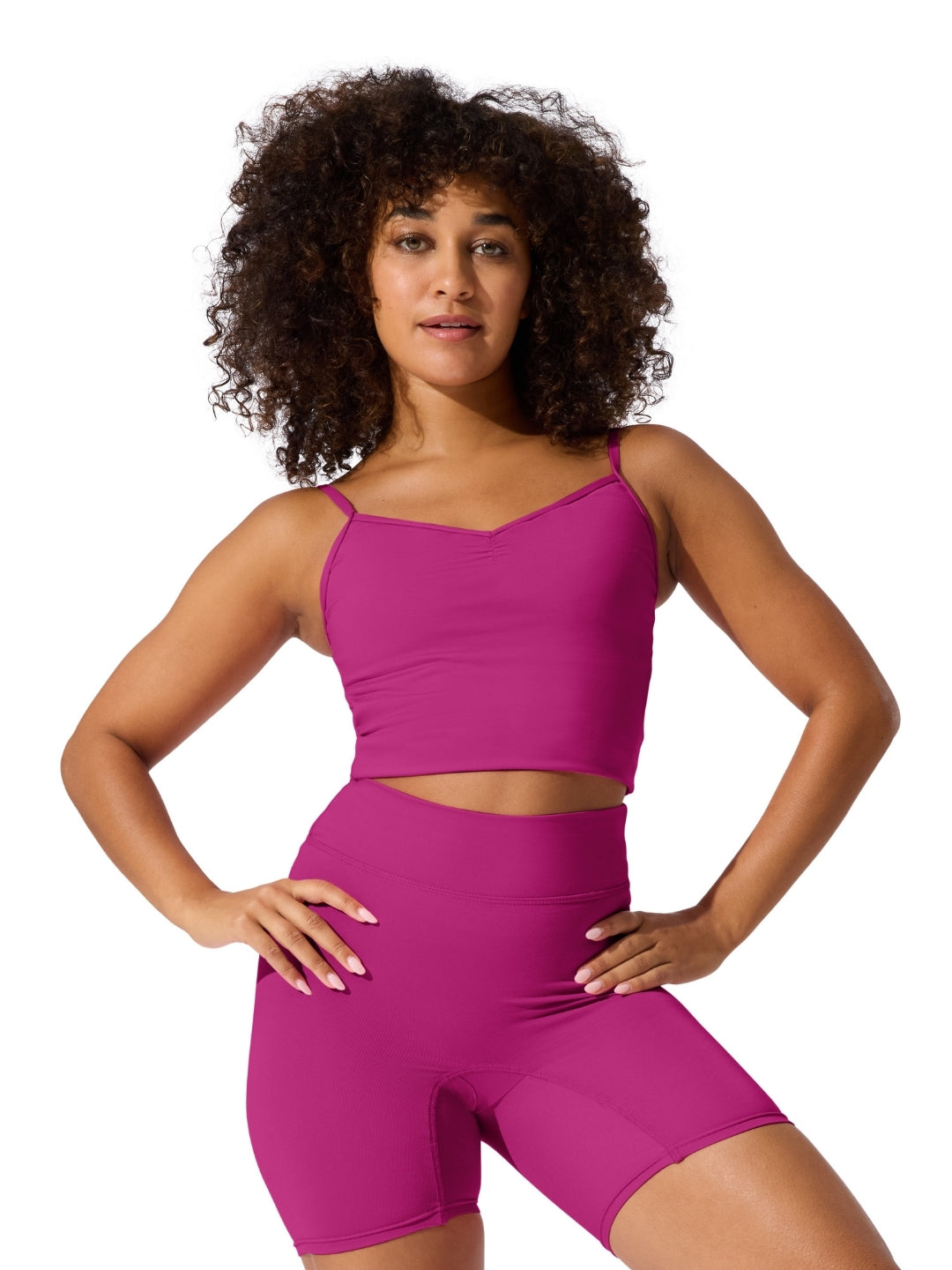 Ballerina Pinch Camisole Cerise front view