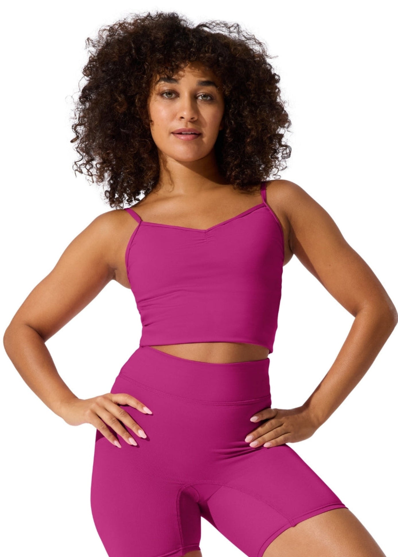 Ballerina Pinch Camisole Cerise front view