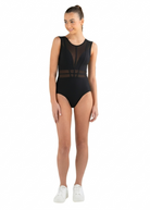 Saskia Leotard Black front view