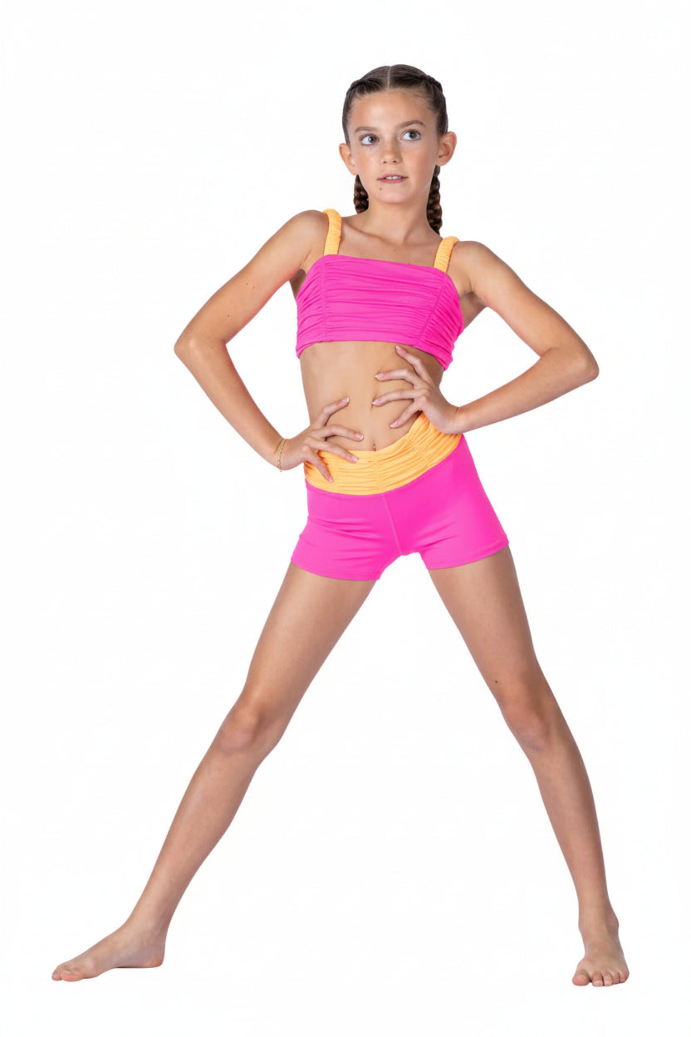 Sassy Scrunch Top Sherbert Dream front view