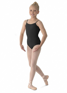 Scoop Front Leotard Black front view 