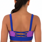 Fierce LL Crop Top Purple/Cobalt back view