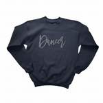 Puff Print Sweatshirt black front view