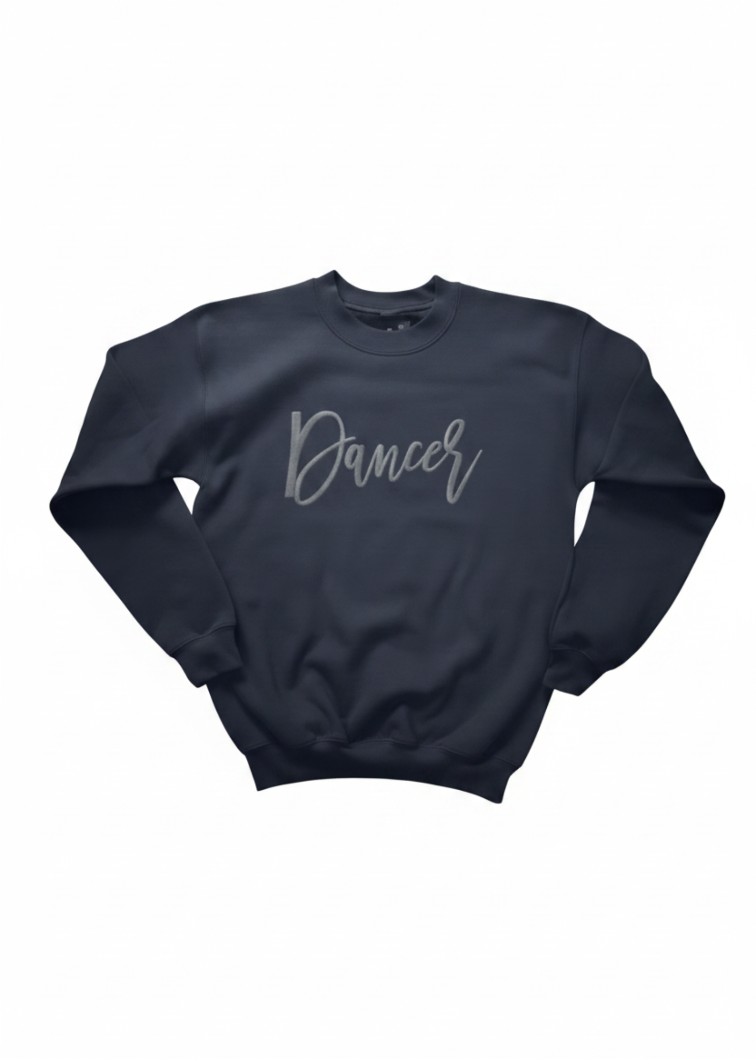 Puff Print Sweatshirt black front view