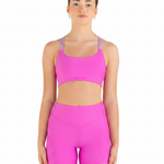 Delulu Crop Top & Balanced Body Short Zaza Pink/Lavender front view