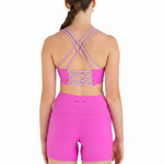 Delulu Crop Top & Balanced Body Short Zaza Pink/Lavender back view