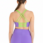 Delulu Crop Top Petal/Acid Lime back view