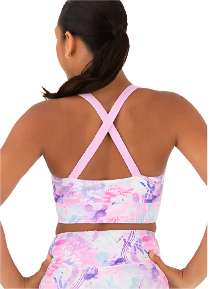 Breathe Deeply Cropped Singlet Infusion Print back view