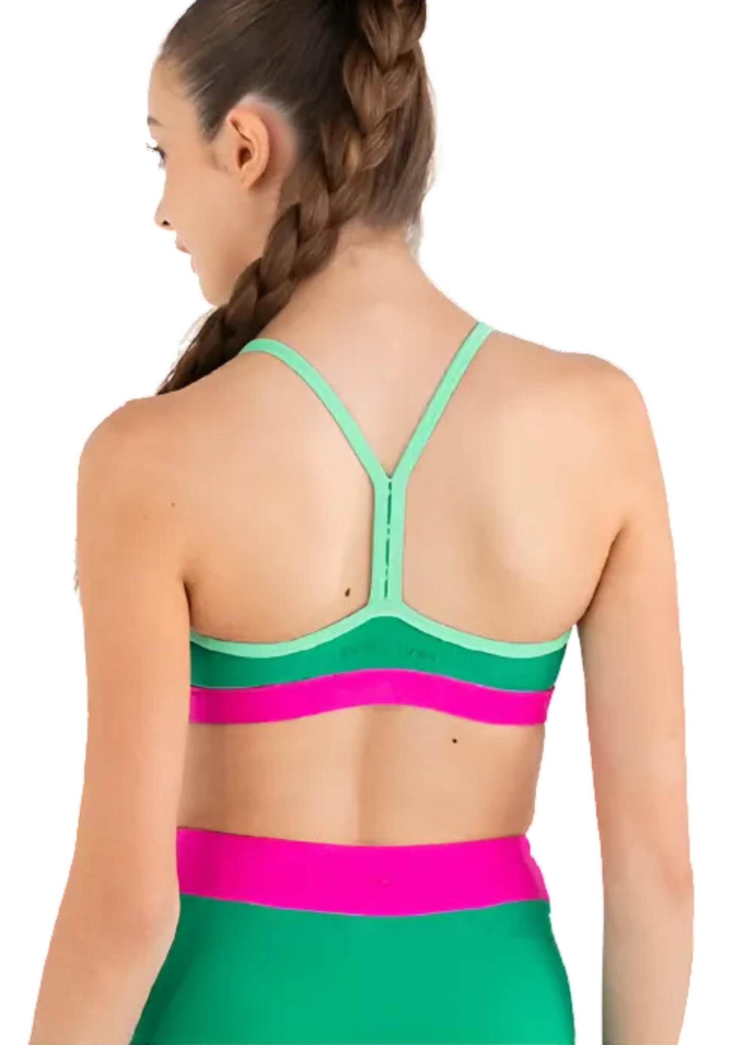 Pop Culture Crop Top Tiki Green back view