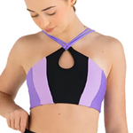 Angel Energy Crop Top Black Multi front view