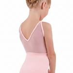 Double Strap Leotard Pink back view