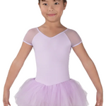 Cap Sleeve Tutu Dress Lilac front view