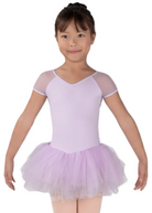 Cap Sleeve Tutu Dress Lilac front view