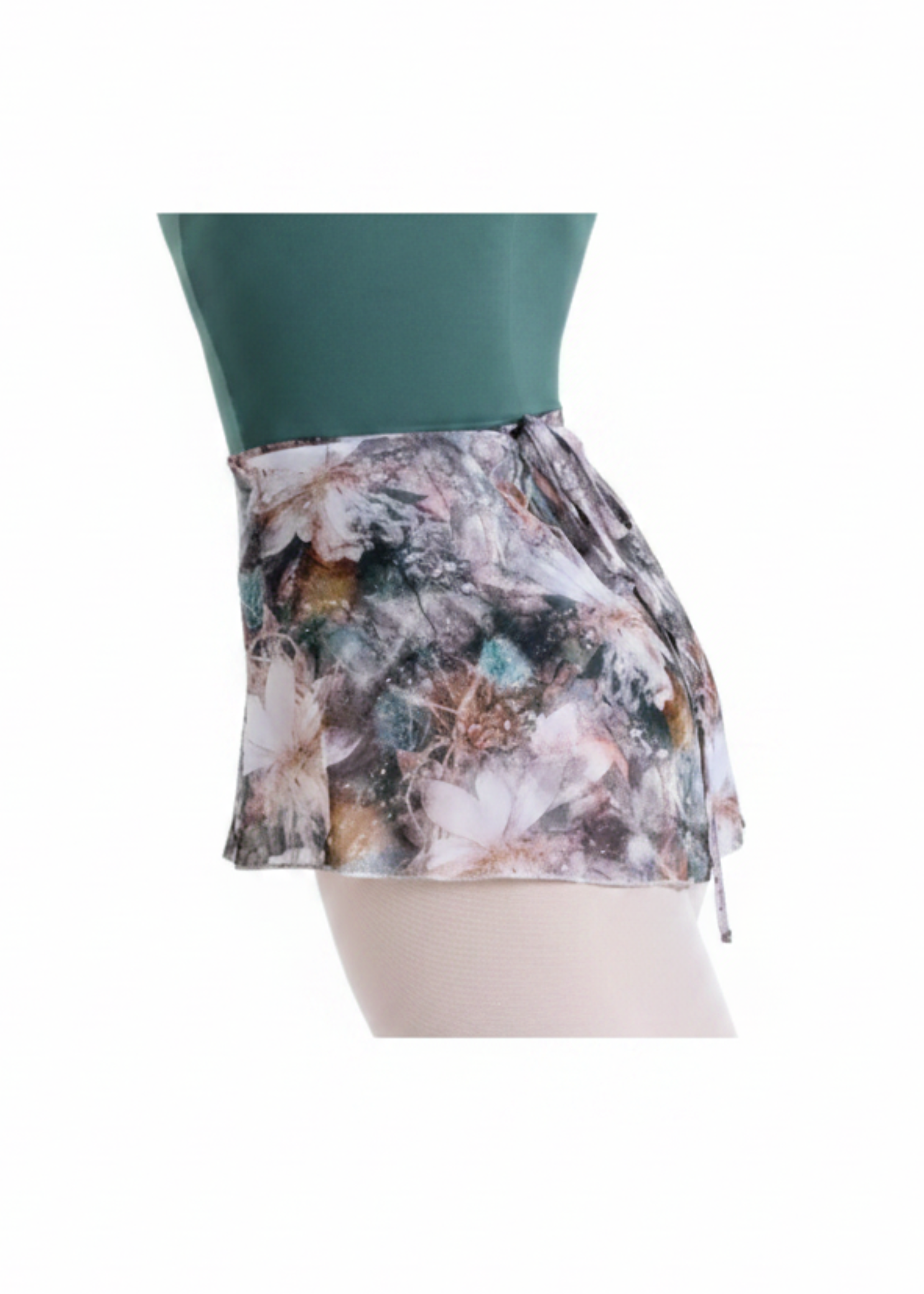 Printed Wrap Skirt side view