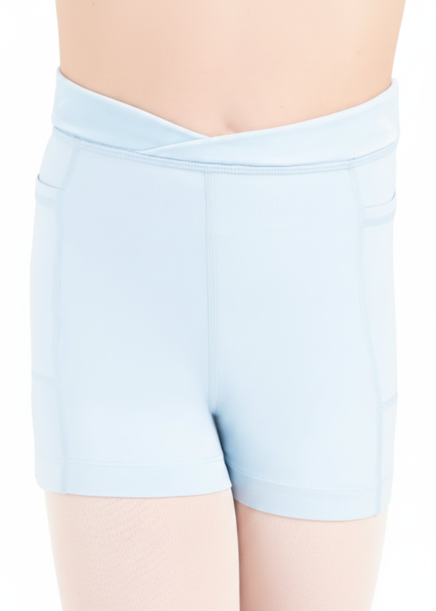 Charlotte Short Light Blue front view