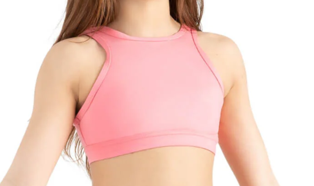 High Neck Bra Top Flamingo front view