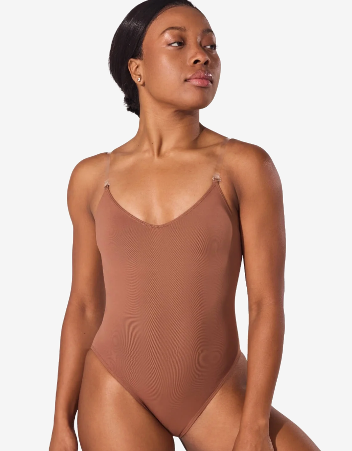 Clear Straps Cami Leotard