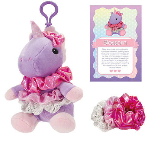 Scrunch Bunch Unicorn Bag Tag Multi front view