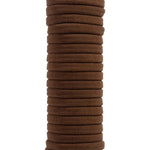 Kitsch Seamless Hair Elastics in Brown, front view showing 20-count seamless elastic hair ties and retail card