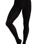 Self-Knit Waistband Transition Tight Black front view