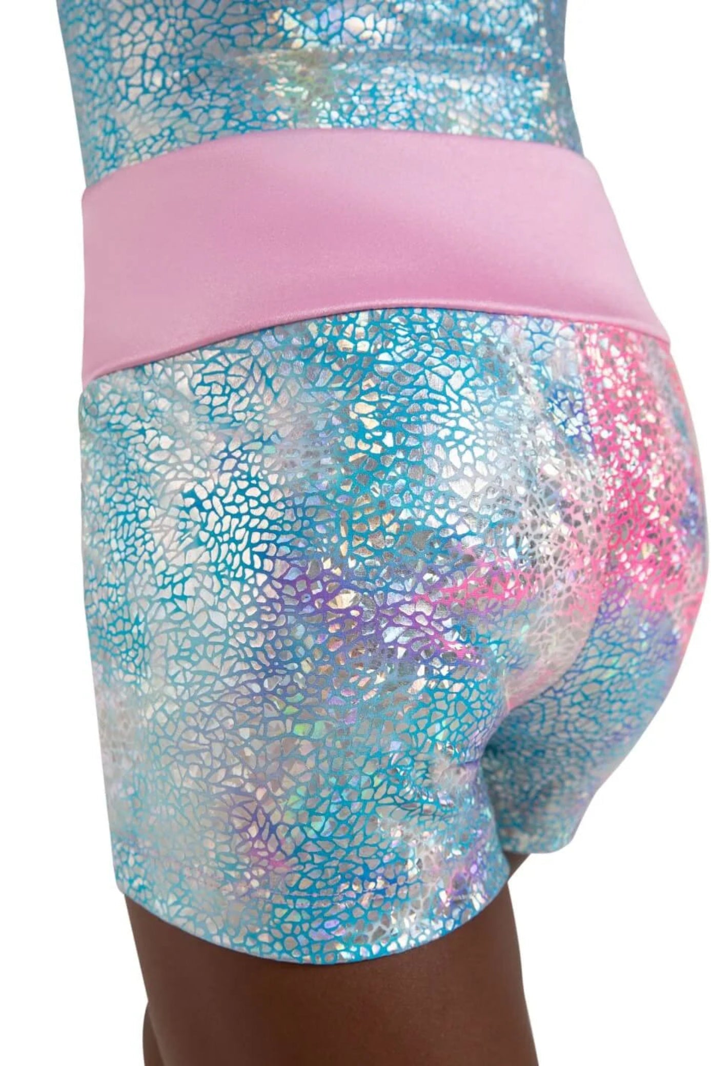 Shimmer Short Pink Unicorn Sparkle back view