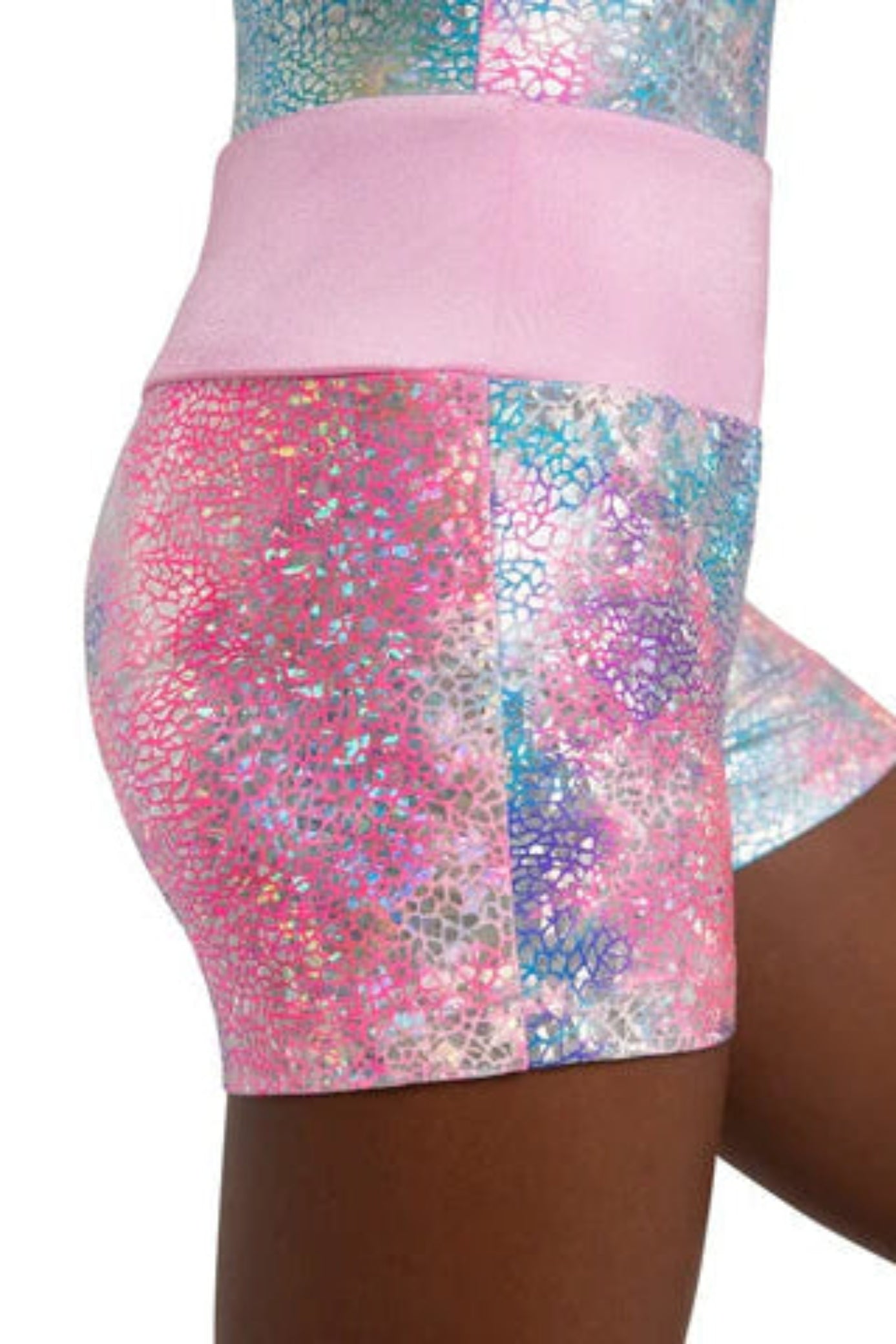 Shimmer Short Pink Unicorn Sparkle side view