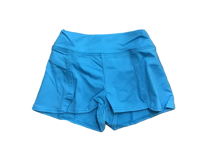 Short with Brief Turquoise front view